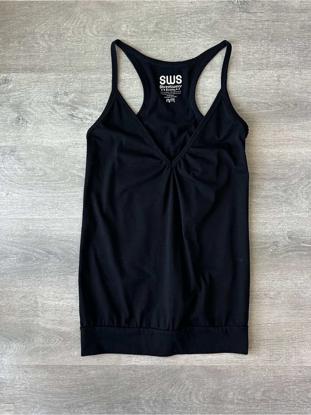 Y2K Streetwear Women’s Black Racerback Tank Top